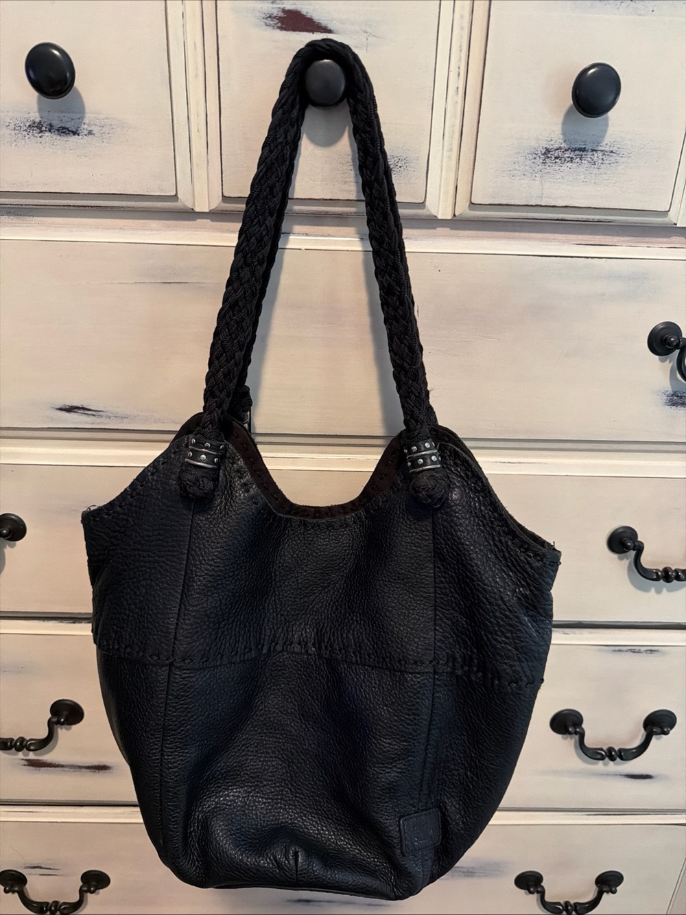 The Sak Indio Boho Leather Tote Shoulder Bag - Picture 3 of 6